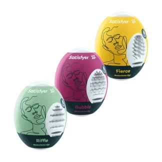 SATISFYER - MASTURBATOR EGGS - MIXED 3 PACK