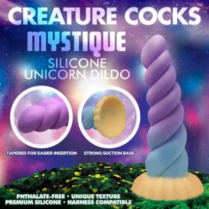 CREATURE COCKS - MYSTIQUE SILICONE UNICORN DILDO - Image 2