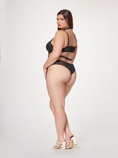SEVEN TIL MIDNIGHT - MIDNIGHT LOVE VEGAN LEATHER 2 PIECE TEDDY SET BLACK - Image 4