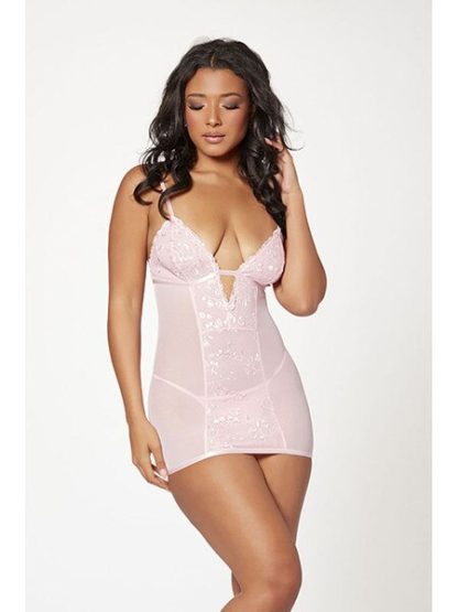 SEVEN TIL MIDNIGHT - 2 PC FIT CHEMISE AND THONG PANTY SET