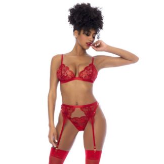 MAPALE - 3 PIECE WITH BRALETTE, GARTER BELT AND THONG