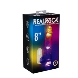 REALROCK  - WITH BALLS WIRELESS RECHARGEABLE LED VIBRATING DONG