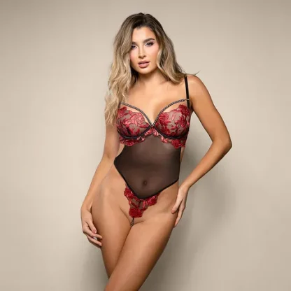 OPULENCE - FLORAL PEARL TEDDY RED