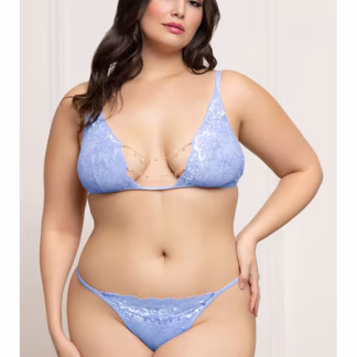 SEVEN TIL MIDNIGHT - 2 PIECE BRA SET PERIWINKLE QUEEN