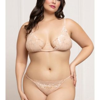 SEVEN TIL MIDNIGHT - 2 PIECE BRA SET CHAMPAGNE QUEEN