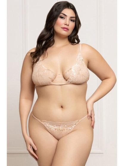 SEVEN TIL MIDNIGHT - 2 PIECE BRA SET CHAMPAGNE QUEEN
