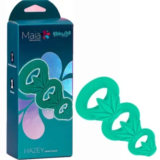 MAIA - HAZEY GREEN POT LEAF COCK RING SET OF 3