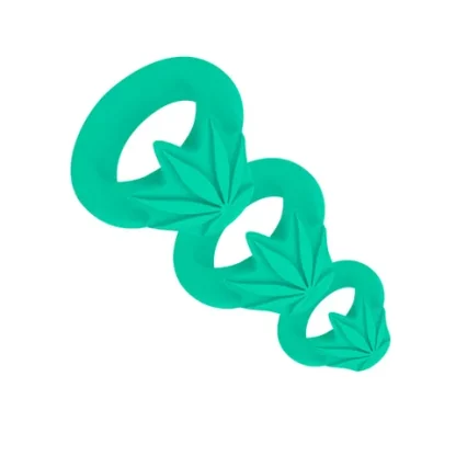 MAIA - HAZEY GREEN POT LEAF COCK RING SET OF 3 - Image 3