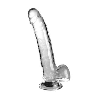 KING COCK - 9 INCH WITH BALLS CLEAR