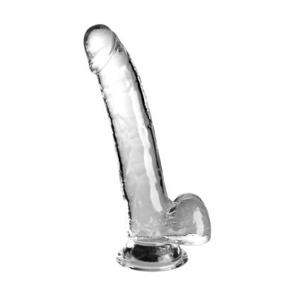 KING COCK - 9 INCH WITH BALLS CLEAR