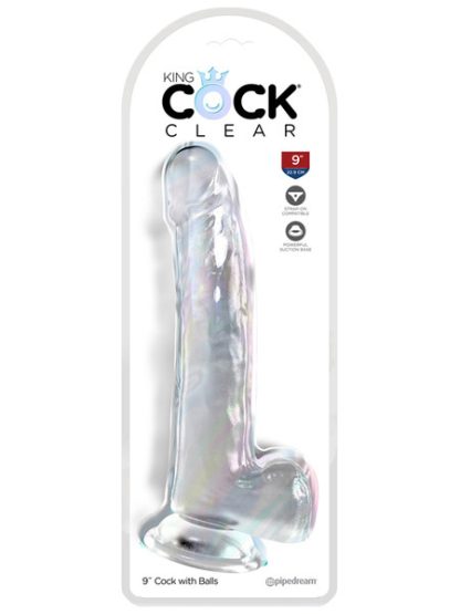 KING COCK - 9 INCH WITH BALLS CLEAR - Image 2
