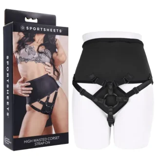 SPORTSHEETS - HIGH WAISTED CORSET STRAP ON HARNESS